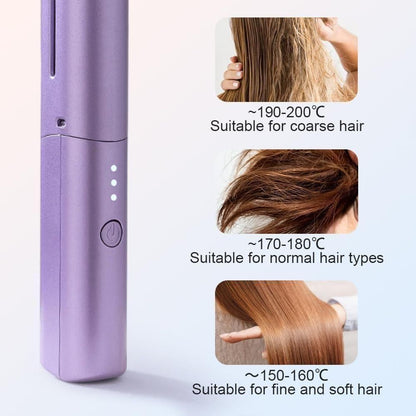 Meneflix Portable Mini Hair Straightener – Cordless Rechargeable